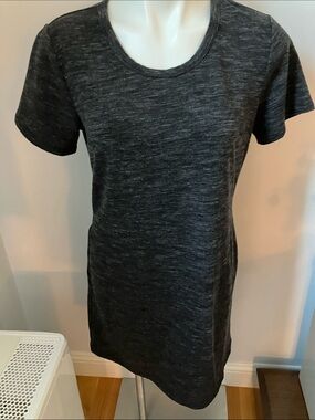 32 Degrees Dark Gray Heathered Short Sleeve Dress